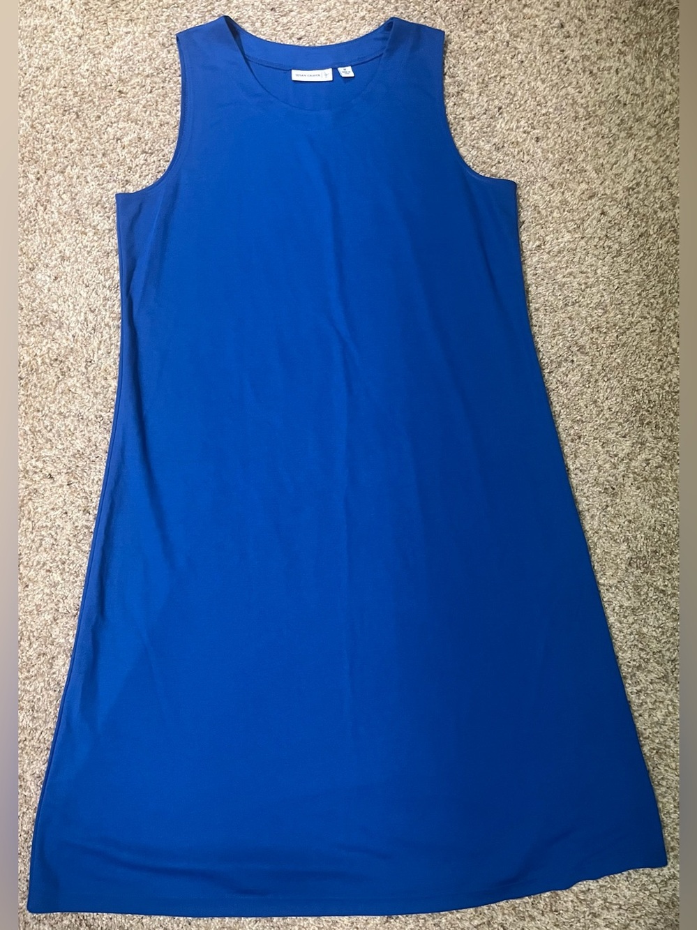 Susan Graver Sleeveless Round Neck Midi Length Dress Size M